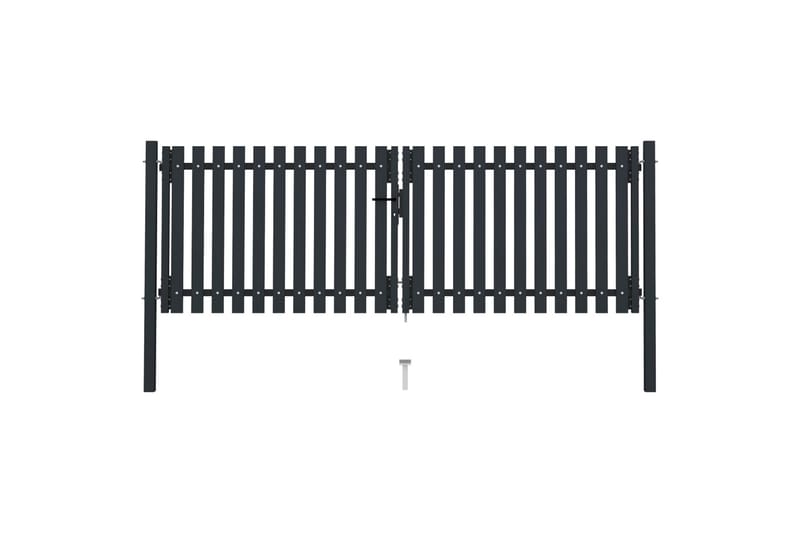 Tuplaovi pihaportti teräs 306x125 cm antrasiitti - Antrasiitti - Talo & remontointi - Näkösuojat & aitaukset - Portti
 - Portti ulos
