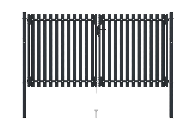 Tuplaovi pihaportti teräs 306x200 cm antrasiitti - Antrasiitti - Talo & remontointi - Näkösuojat & aitaukset - Portti
 - Portti ulos