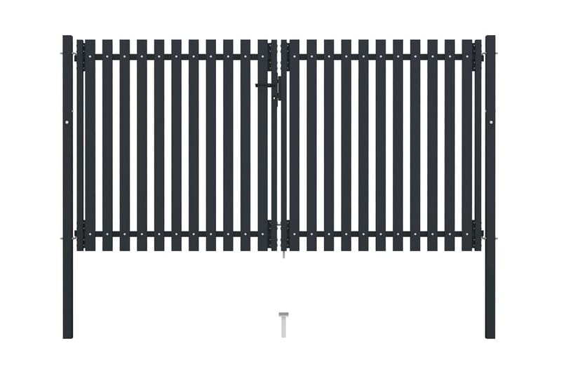 Tuplaovi pihaportti teräs 306x200 cm antrasiitti - Antrasiitti - Talo & remontointi - Näkösuojat & aitaukset - Portti
 - Portti ulos