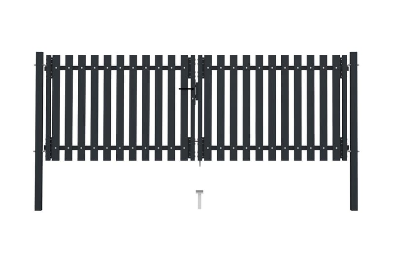 Tuplaovi pihaportti teräs 306x150 cm antrasiitti - Antrasiitti - Talo & remontointi - Näkösuojat & aitaukset - Portti
 - Portti ulos