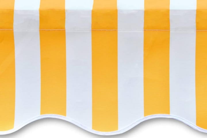 Markiisikangas oranssi ja valkoinen 450x300 cm - Oranssi - Markiisikangas - Ikkunatarvikkeet
