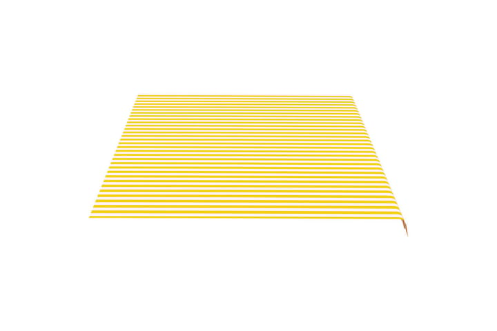 Varakangas markiisiin keltainen ja valkoinen 5x3,5 m - Markiisikangas - Ikkunatarvikkeet