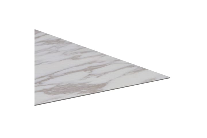 Itsekiinnittyvä PVC Lattialankku 5,11m² valkoinen marmori - Valkoinen - Itsekiinnittyvä muovi