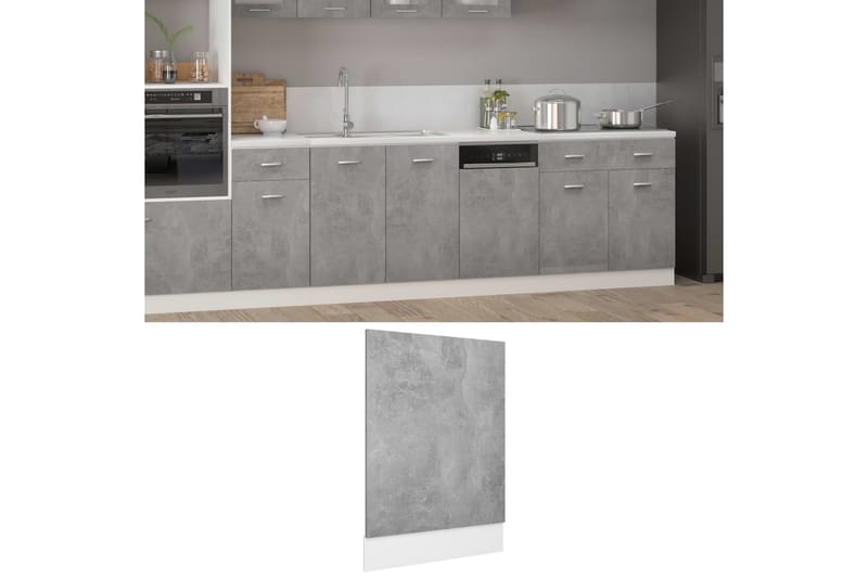 Astianpesukoneen paneeli betoninharmaa 45x3x67 cm lastulevy - Harmaa - Talo & remontointi - Rakentaminen - Lattiat & seinät & katot - Lattia & seinäpinnat