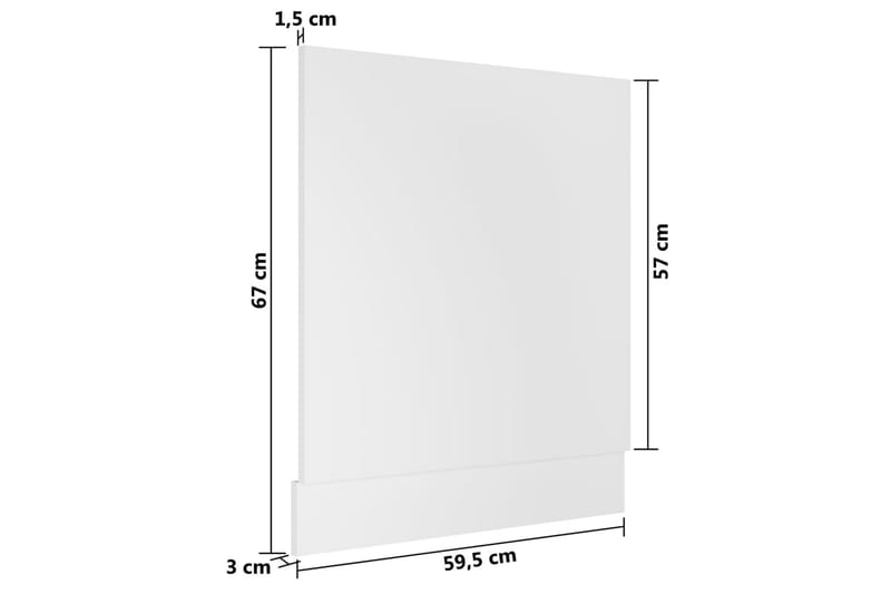 Astianpesukoneen paneeli valkoinen 59,5x3x67 cm lastulevy - Valkoinen - Talo & remontointi - Rakentaminen - Lattiat & seinät & katot - Lattia & seinäpinnat