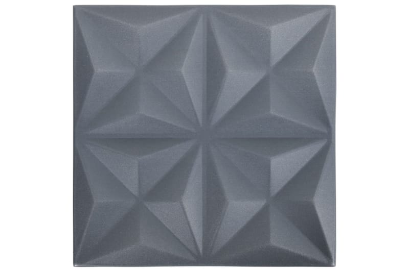 beBasic 3D-seinäpaneelit 12 kpl 50x50 cm harmaa origami 3 mÂ² - Harmaa - Talo & remontointi - Rakentaminen - Lattiat & seinät & katot - Lattia & seinäpinnat