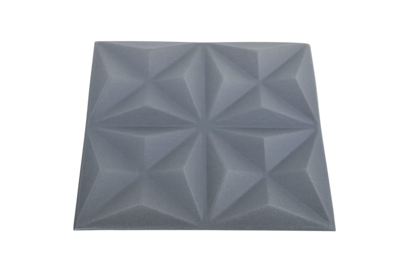 beBasic 3D-seinäpaneelit 12 kpl 50x50 cm harmaa origami 3 mÂ² - Harmaa - Talo & remontointi - Rakentaminen - Lattiat & seinät & katot - Lattia & seinäpinnat