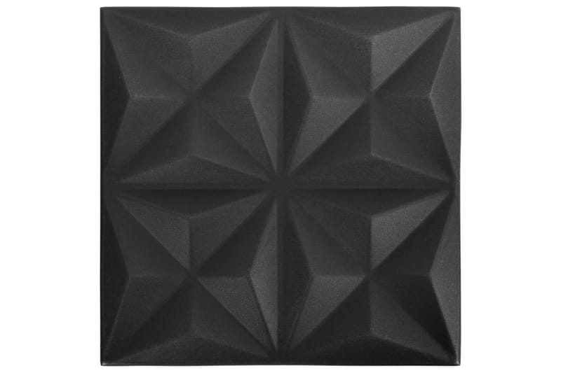 beBasic 3D-seinäpaneelit 12 kpl 50x50 cm musta origami 3 mÂ² - Musta - Talo & remontointi - Rakentaminen - Lattiat & seinät & katot - Lattia & seinäpinnat