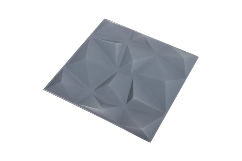 beBasic 3D-seinäpaneelit 12 kpl 50x50 cm timantinharmaa 3 mÂ² - Harmaa - Talo & remontointi - Rakentaminen - Lattiat & seinät & katot - Lattia & seinäpinnat