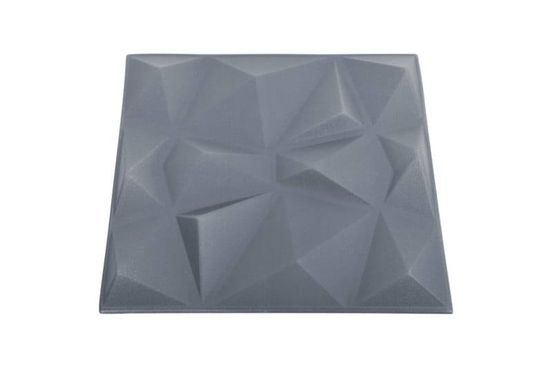 beBasic 3D-seinäpaneelit 12 kpl 50x50 cm timantinharmaa 3 mÂ² - Harmaa - Talo & remontointi - Rakentaminen - Lattiat & seinät & katot - Lattia & seinäpinnat