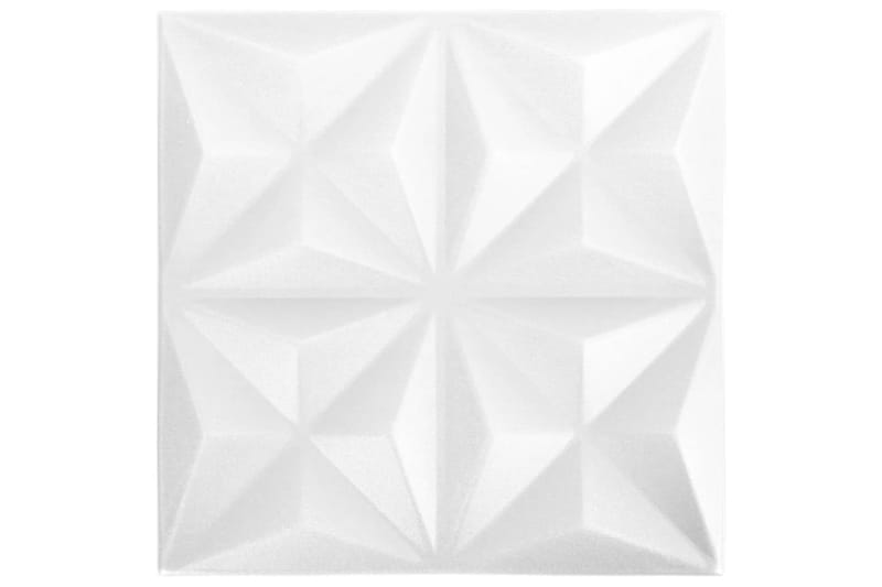beBasic 3D-seinäpaneelit 12 kpl 50x50 cm valkoinen origami 3 mÂ² - Valkoinen - Talo & remontointi - Rakentaminen - Lattiat & seinät & katot - Lattia & seinäpinnat