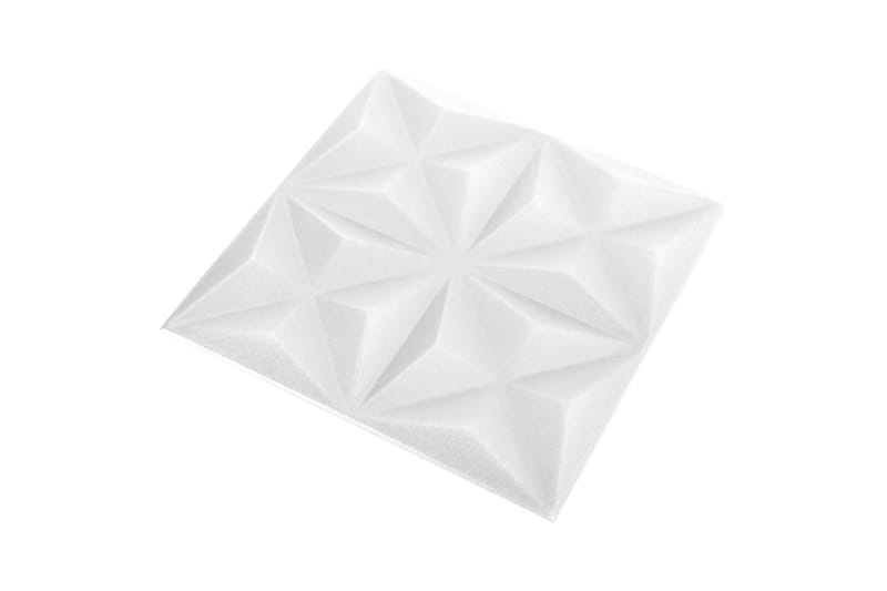 beBasic 3D-seinäpaneelit 12 kpl 50x50 cm valkoinen origami 3 mÂ² - Valkoinen - Talo & remontointi - Rakentaminen - Lattiat & seinät & katot - Lattia & seinäpinnat