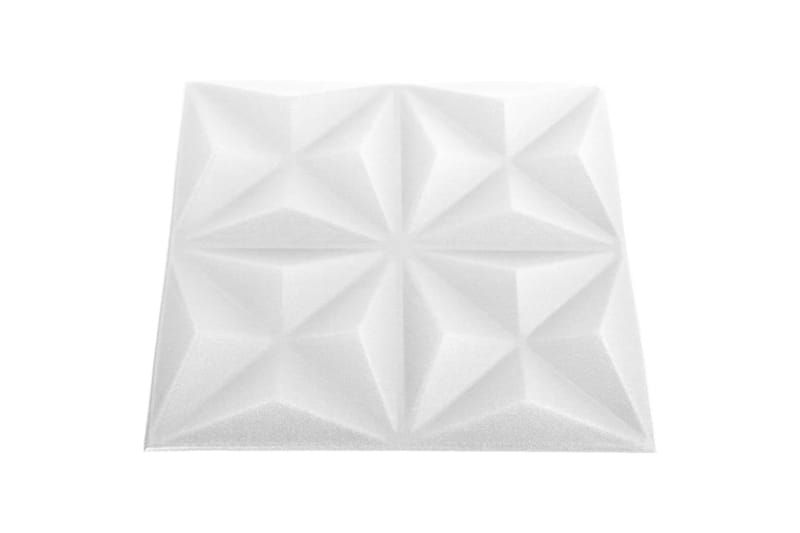 beBasic 3D-seinäpaneelit 12 kpl 50x50 cm valkoinen origami 3 mÂ² - Valkoinen - Talo & remontointi - Rakentaminen - Lattiat & seinät & katot - Lattia & seinäpinnat