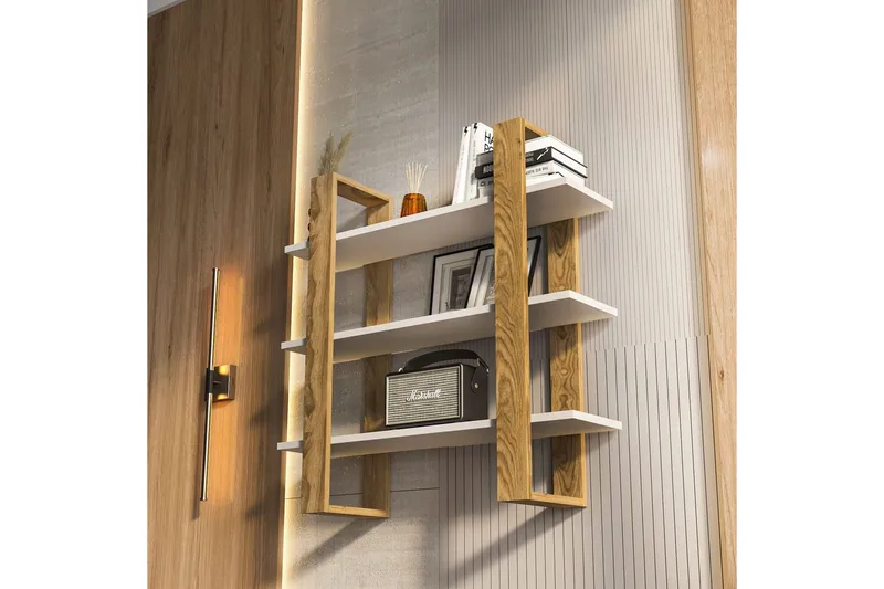 Draven Seinälevy 90x90 cm - Tammi/Valkoinen - Talo & remontointi - Rakentaminen - Lattiat & seinät & katot - Lattia & seinäpinnat