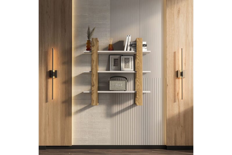 Draven Seinälevy 90x90 cm - Tammi/Valkoinen - Talo & remontointi - Keittiö & kylpyhuone - Keittiö & kodinhoitohuone - Keittiön sisustus - Keittiöhylly