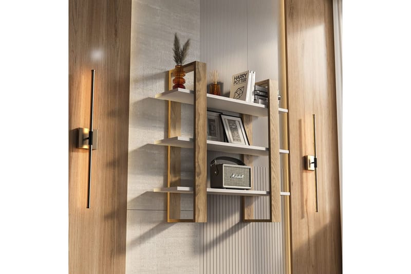 Draven Seinälevy 90x90 cm - Tammi/Valkoinen - Talo & remontointi - Rakentaminen - Lattiat & seinät & katot - Lattia & seinäpinnat