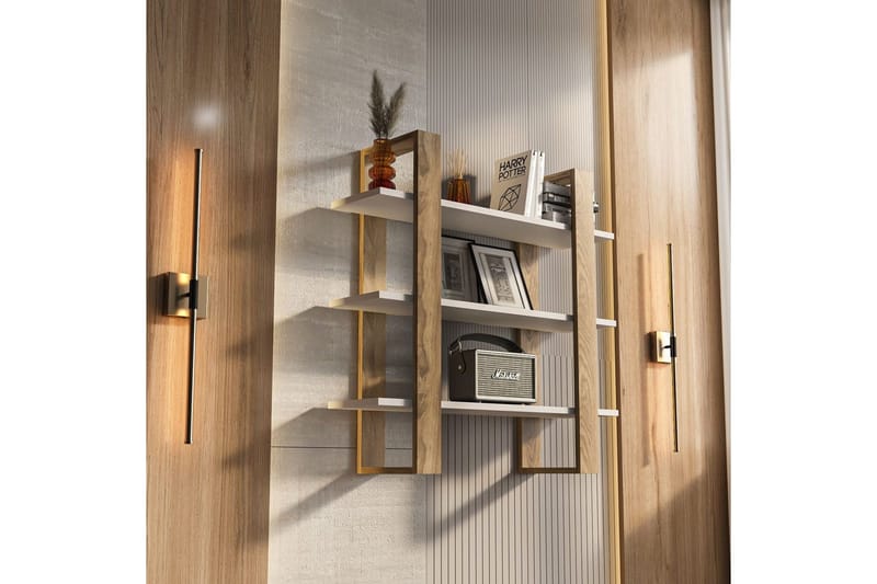 Draven Seinälevy 90x90 cm - Tammi/Valkoinen - Talo & remontointi - Keittiö & kylpyhuone - Keittiö & kodinhoitohuone - Keittiön sisustus - Keittiöhylly