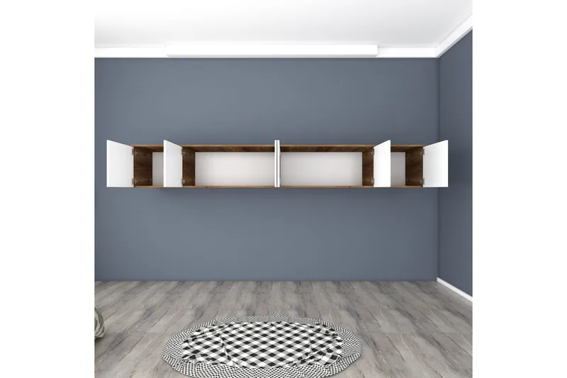 Ervon Seinälevy 243x243 cm - Pähkinä/Valkoinen - Talo & remontointi - Keittiö & kylpyhuone - Keittiö & kodinhoitohuone - Keittiön sisustus - Keittiökaappi