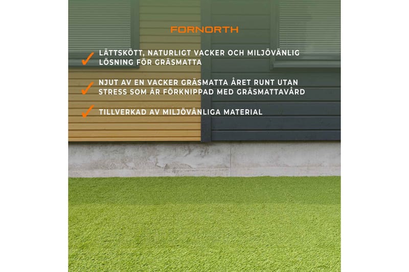 Fornorth Keinonurmi Natural 34 mm, 1x5 m Rulla - Vihreä - Talo & remontointi - Rakentaminen - Lattiat & seinät & katot - Lattia