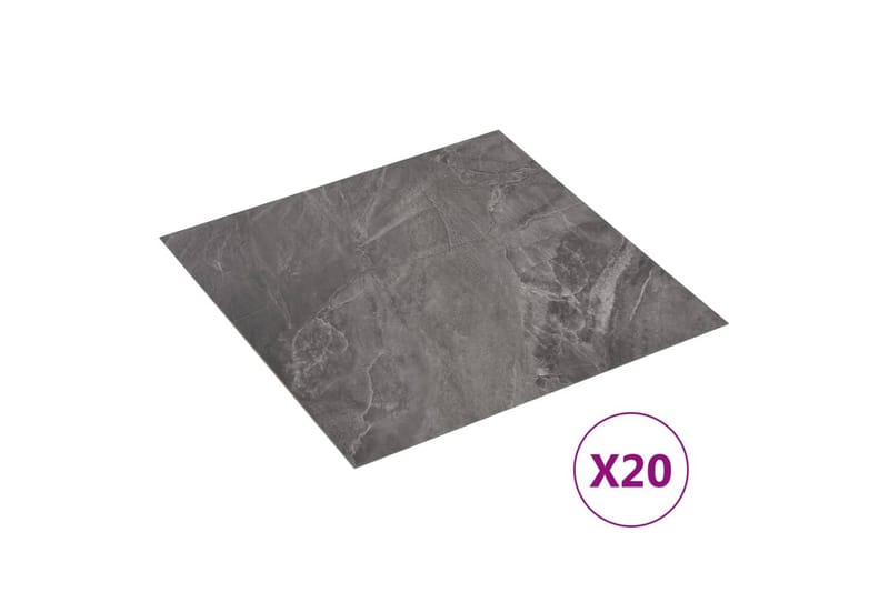 Itsekiinnittyvä lattialankku 20 kpl PVC 1,86 m² - Musta - Talo & remontointi - Rakentaminen - Lattiat & seinät & katot - Lattia