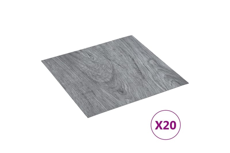 Itsekiinnittyvä lattialankku 20kpl PVC 1,86 m² - Vaaleanharmaa - Talo & remontointi - Rakentaminen - Lattiat & seinät & katot - Lattia