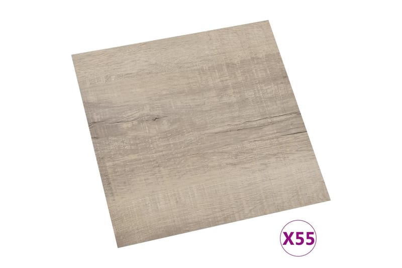 Itsekiinnittyvä lattialankku 55 kpl PVC 5,11 m² taupe - Taupe - Ritilä parvekkeelle - Lattia - Terassilaatat