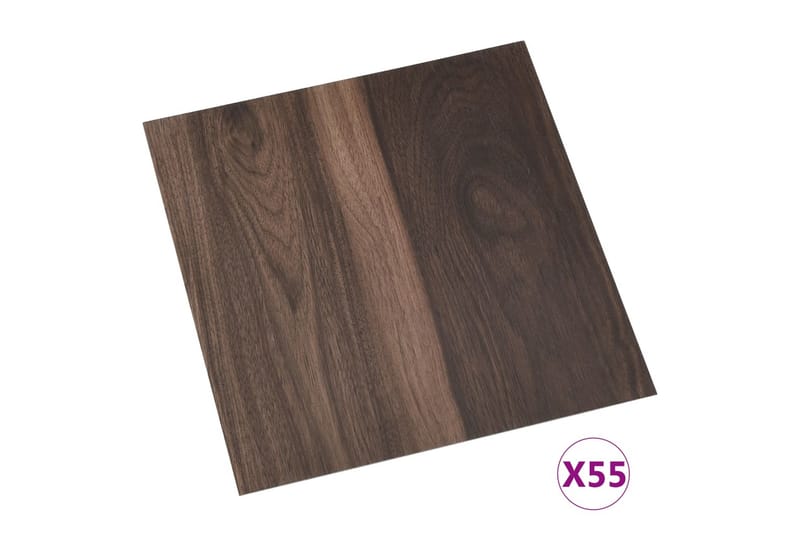 Itsekiinnittyvä lattialankku 55 kpl PVC 5,11 m² tummanruskea - Ruskea - Piha & ulkoaltaat - Piha-alue - Puutarhakoristeet & pihatarvikkeet - Terassilaatat