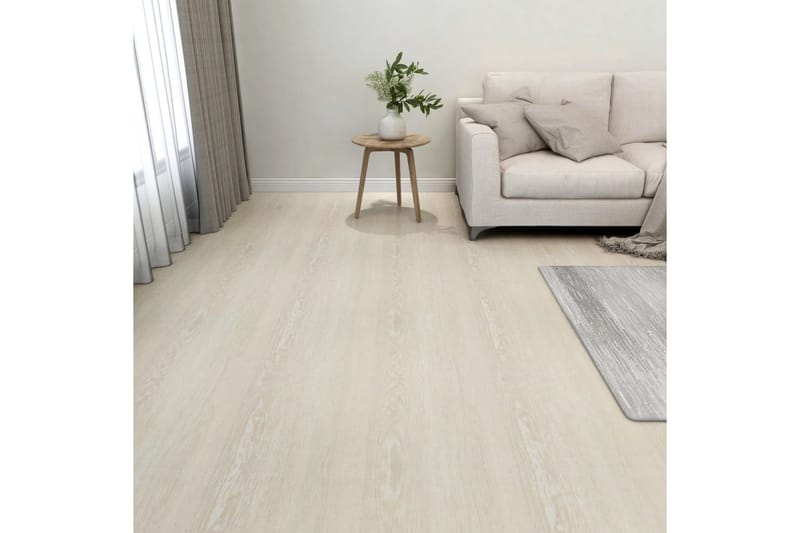 Itsekiinnittyvä lattialankku 55 kpl PVC 5,11 m² beige - Beige - Ritilä parvekkeelle - Lattia - Terassilaatat