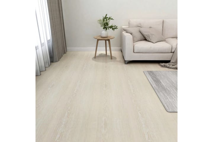 Itsekiinnittyvä lattialankku 55 kpl PVC 5,11 m² beige - Beige - Terassilaatat - Ritilä parvekkeelle - Lattia