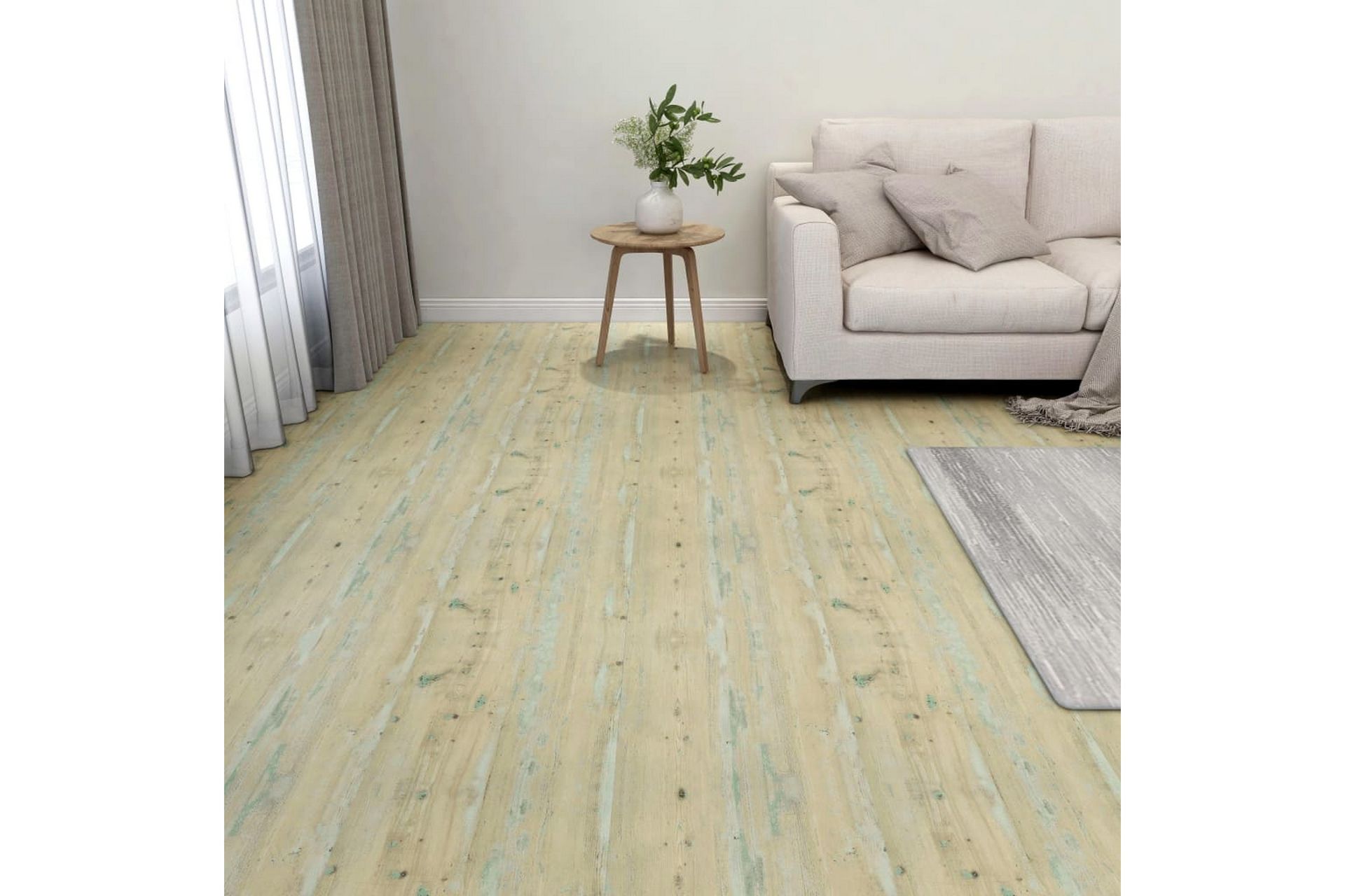 Itsekiinnittyvä lattialankku 55 kpl PVC 5,11m² vaaleanruskea - Ruskea - Piha & ulkoaltaat - Piha-alue - Puutarhakoristeet & pihatarvikkeet - Terassilaatat