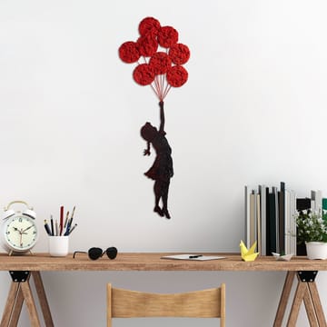 Koristeellinen metallinen seinäkoriste Wallxpert Banksy (100 x 34 cm) PunainenMusta - Talo & remontointi - Rakentaminen - Lattiat & seinät & katot - Lattia & seinäpinnat