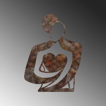 Koristeellinen metallinen seinäkoriste Wallxpert Rusty Hug (70 x 52 cm) - Talo & remontointi - Rakentaminen - Lattiat & seinät & katot - Lattia & seinäpinnat
