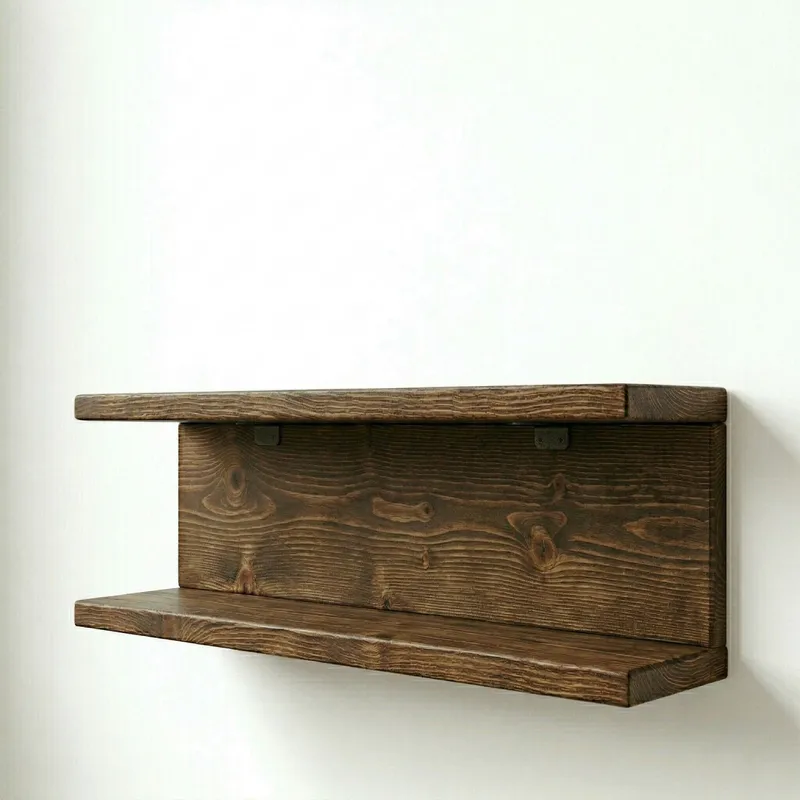 Koristeellinen puinen seinähylly Wallxpert Brano (50 x 20 x 14 cm) Puu - puinen - Talo & remontointi - Rakentaminen - Lattiat & seinät & katot - Lattia & seinäpinnat