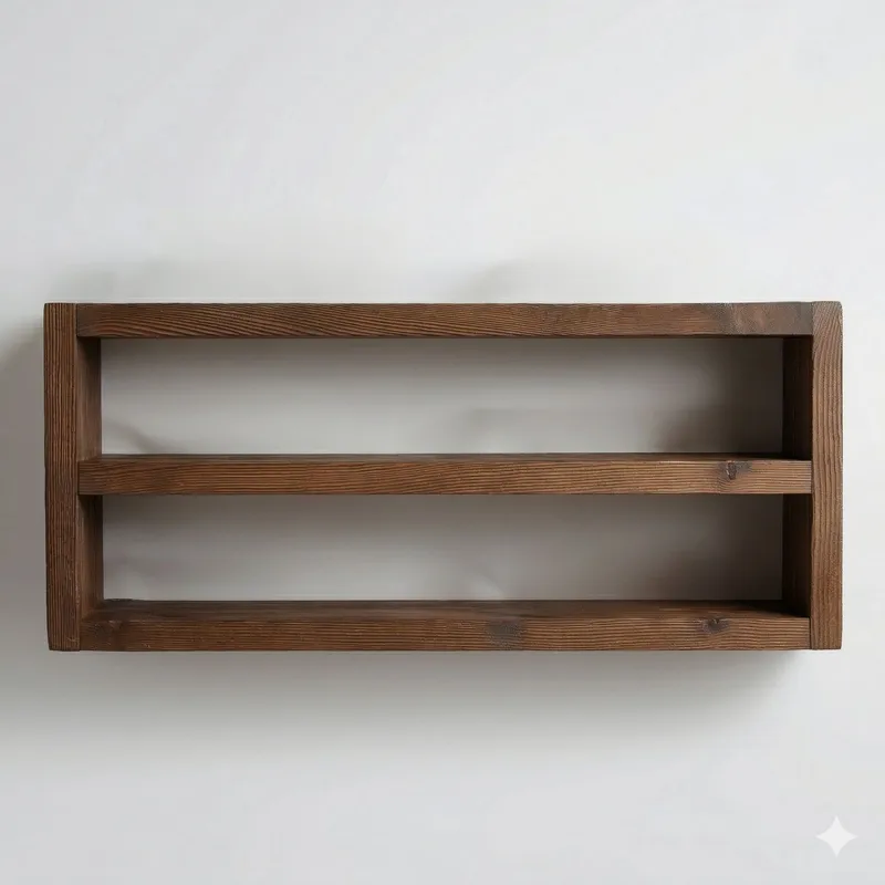 Koristeellinen puinen seinähylly Wallxpert Cevo (40 x 20 x 7 cm) puinen, Puinen