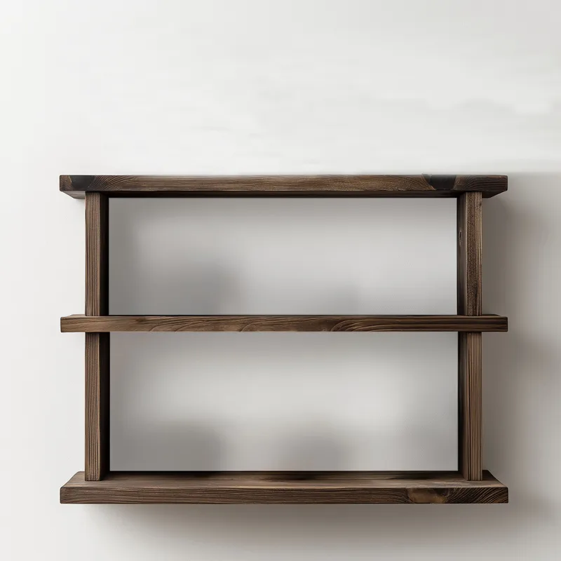 Koristeellinen puinen seinähylly Wallxpert Brano (40 x 50 x 14 cm) puinen, Puinen