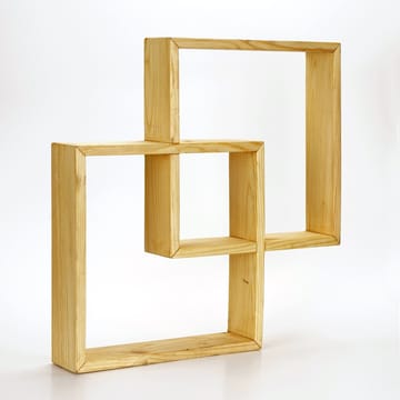 Koristeellinen puinen seinähylly Wallxpert Erno (51 x 51 x 9 cm) Puinen - puinen - Talo & remontointi - Rakentaminen - Lattiat & seinät & katot - Lattia & seinäpinnat