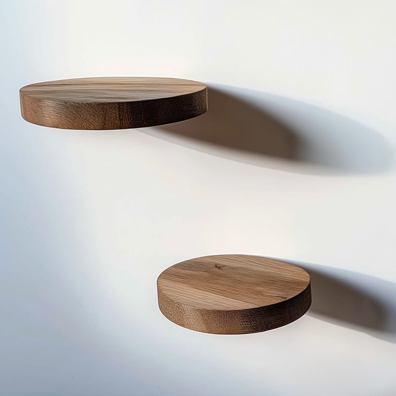 Koristeellinen puinen seinähylly Hanah Home Rafte (12 x 1,9 x 12 cm) Malli kolme hyllyä - Talo & remontointi - Rakentaminen - Lattiat & seinät & katot - Lattia & seinäpinnat