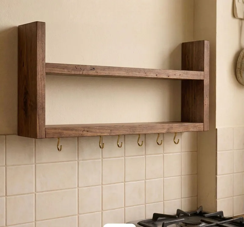 Koristeellinen puinen seinähylly Wallxpert Brano (50 x 22 x 7 cm) puinen - Puinen - Talo & remontointi - Rakentaminen - Lattiat & seinät & katot - Lattia & seinäpinnat