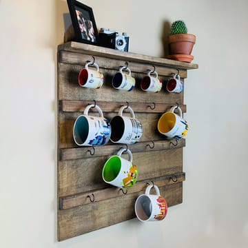 Koristeellinen puinen seinähylly Hanah Home Rafity (55 x 55 x 7 cm) - Talo & remontointi - Rakentaminen - Lattiat & seinät & katot - Lattia & seinäpinnat