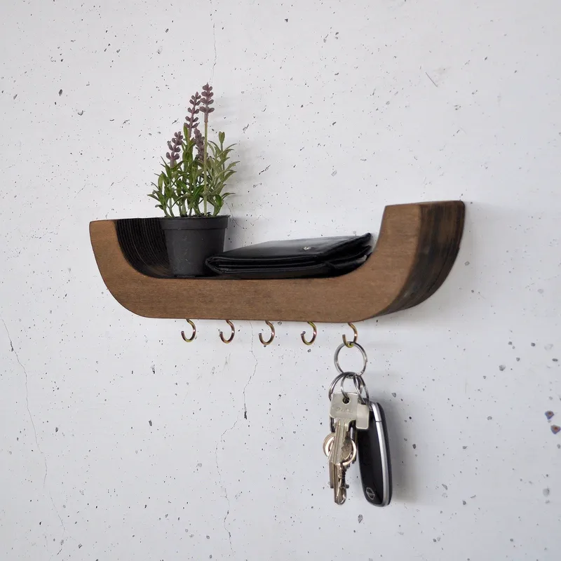 Koristeellinen puinen seinähylly Hanah Home Rafnet (33 x 11 x 7 cm), undefined