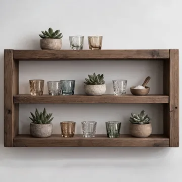 Koristeellinen puinen seinähylly Wallxpert Devin (40 x 30 x 7 cm) puinen - Puinen - Talo & remontointi - Rakentaminen - Lattiat & seinät & katot - Lattia & seinäpinnat