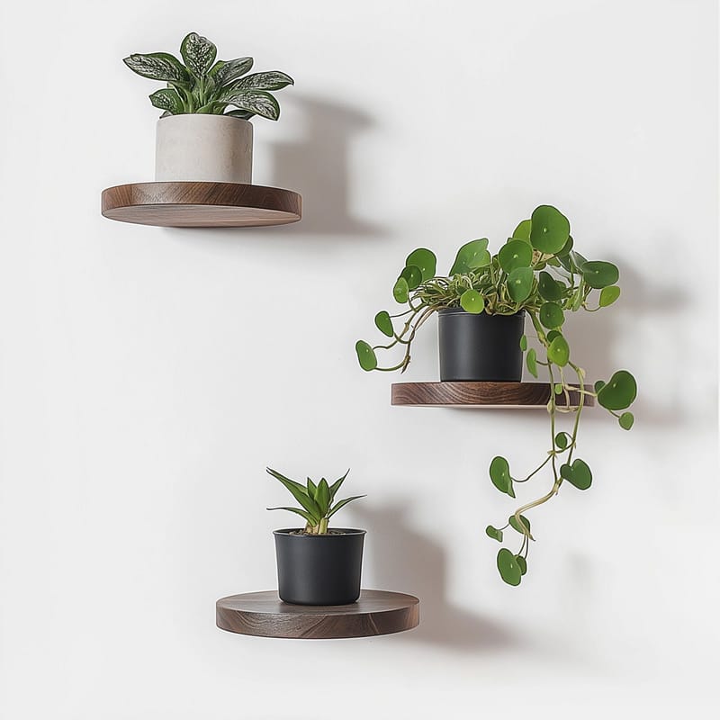 Koristeellinen puinen seinähylly Hanah Home Rafte (12 x 1,9 x 12 cm) Malli kolme hyllyä - Talo & remontointi - Rakentaminen - Lattiat & seinät & katot - Lattia & seinäpinnat