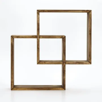 Koristeellinen puinen seinähylly Wallxpert Erno (51 x 51 x 9 cm) tammi - tammi - Talo & remontointi - Rakentaminen - Lattiat & seinät & katot - Lattia & seinäpinnat