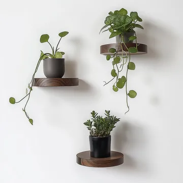 Koristeellinen puinen seinähylly Hanah Home Rafte (12 x 1,9 x 12 cm) Malli kolme hyllyä - Talo & remontointi - Rakentaminen - Lattiat & seinät & katot - Lattia & seinäpinnat