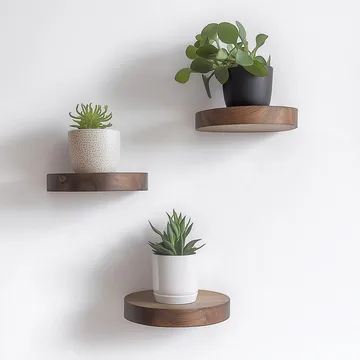 Koristeellinen puinen seinähylly Hanah Home Rafte (12 x 1,9 x 12 cm) Malli kolme hyllyä - Talo & remontointi - Rakentaminen - Lattiat & seinät & katot - Lattia & seinäpinnat
