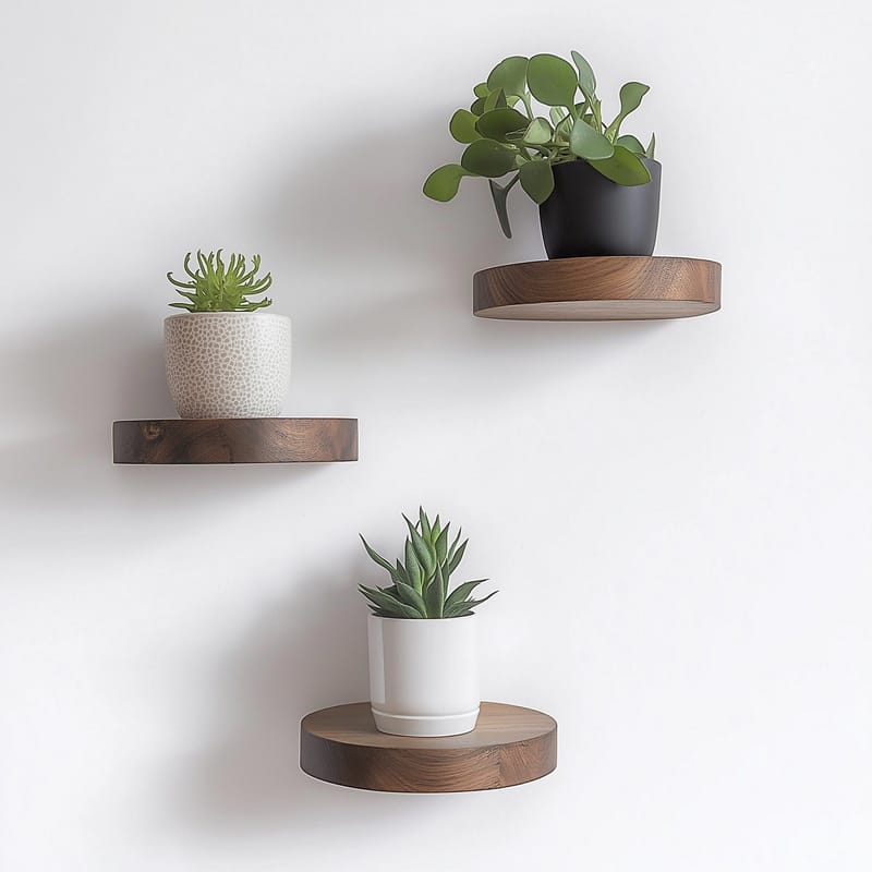 Koristeellinen puinen seinähylly Hanah Home Rafte (12 x 1,9 x 12 cm) Malli kolme hyllyä - Talo & remontointi - Rakentaminen - Lattiat & seinät & katot - Lattia & seinäpinnat