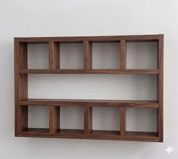 Koristeellinen puinen seinähylly Wallxpert Brano (60 x 48 x 9 cm) puu - Luonnonpuu - Talo & remontointi - Rakentaminen - Lattiat & seinät & katot - Lattia & seinäpinnat