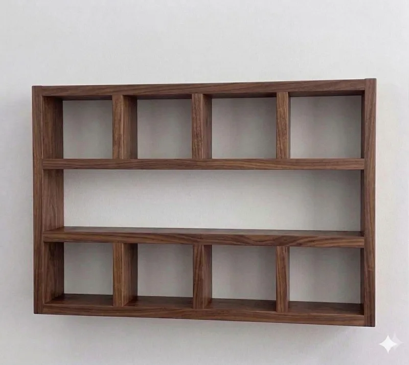 Koristeellinen puinen seinähylly Wallxpert Brano (60 x 48 x 9 cm) puu - Luonnonpuu - Talo & remontointi - Rakentaminen - Lattiat & seinät & katot - Lattia & seinäpinnat