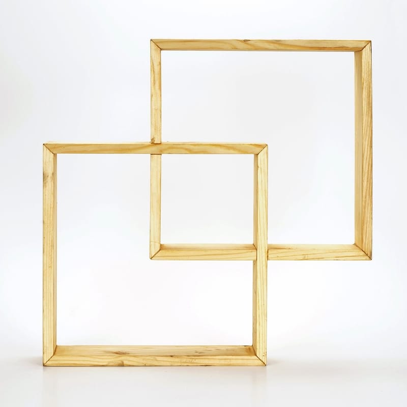 Koristeellinen puinen seinähylly Wallxpert Erno (51 x 51 x 9 cm) Puinen - puinen - Talo & remontointi - Rakentaminen - Lattiat & seinät & katot - Lattia & seinäpinnat