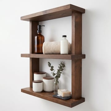 Koristeellinen puinen seinähylly Wallxpert Cevo (50 x 40 x 14 cm) puu - puinen - Talo & remontointi - Rakentaminen - Lattiat & seinät & katot - Lattia & seinäpinnat